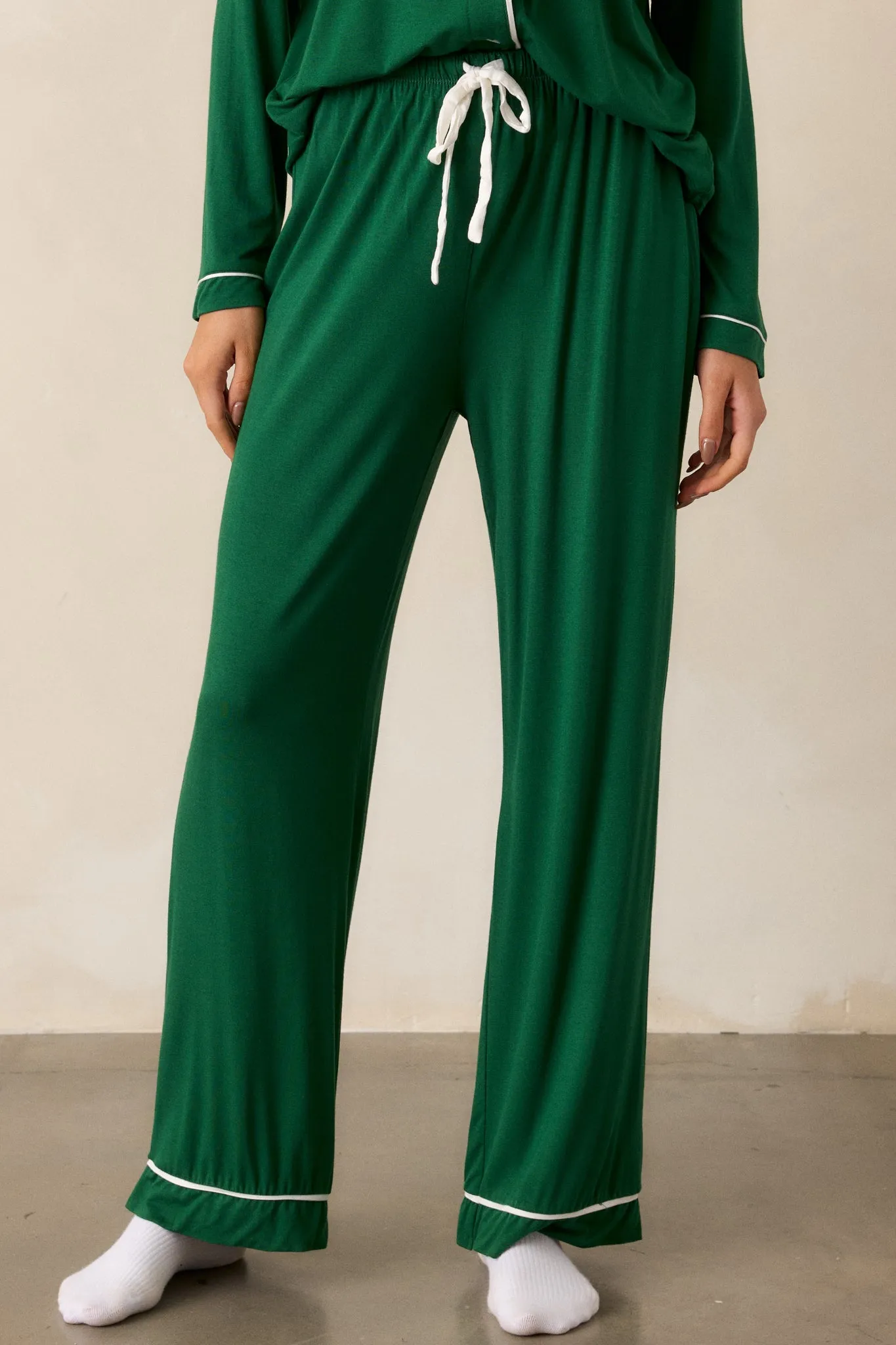 A Glimpse into Tomorrow Forest Green Pajama Pants