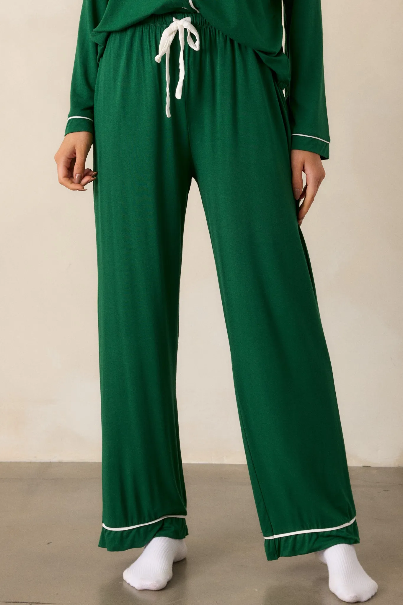 A Glimpse into Tomorrow Forest Green Pajama Pants