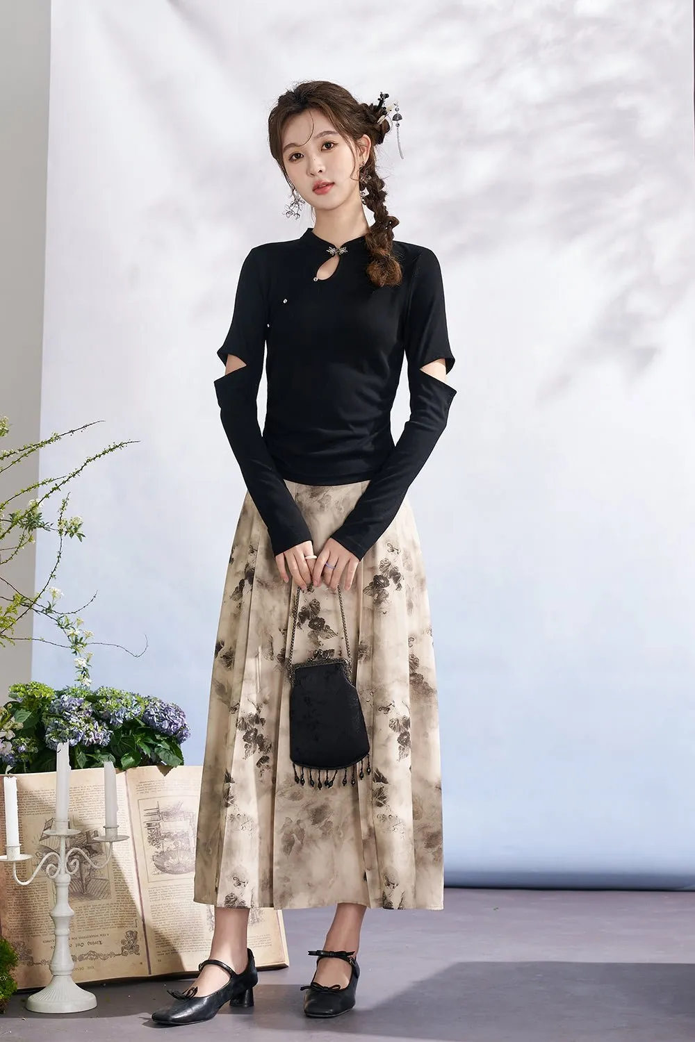 A Line Maxi Skirt for Women