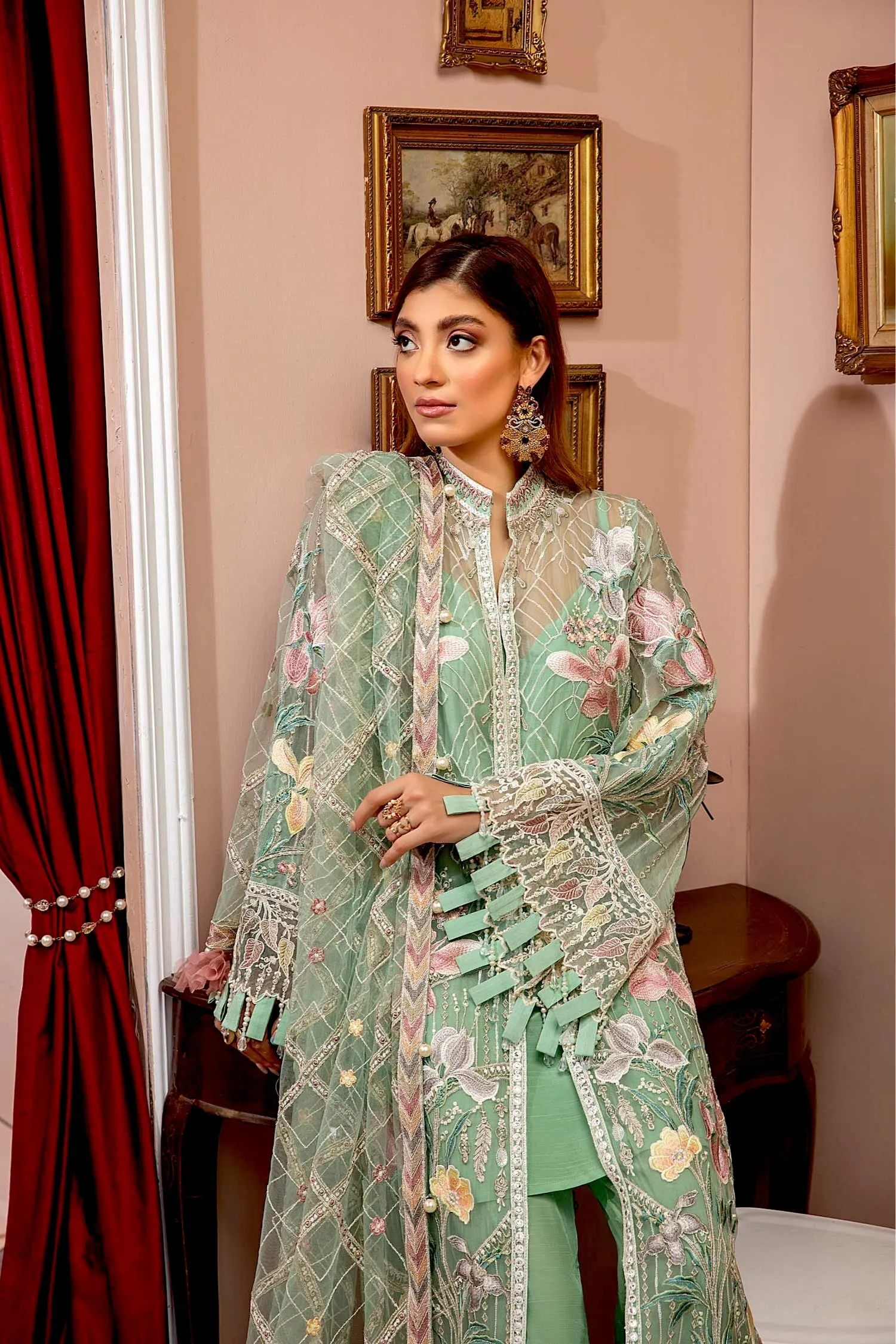 Adan's Libas Luxulia Embroidered Chiffon Collection – Dramatic Thrive