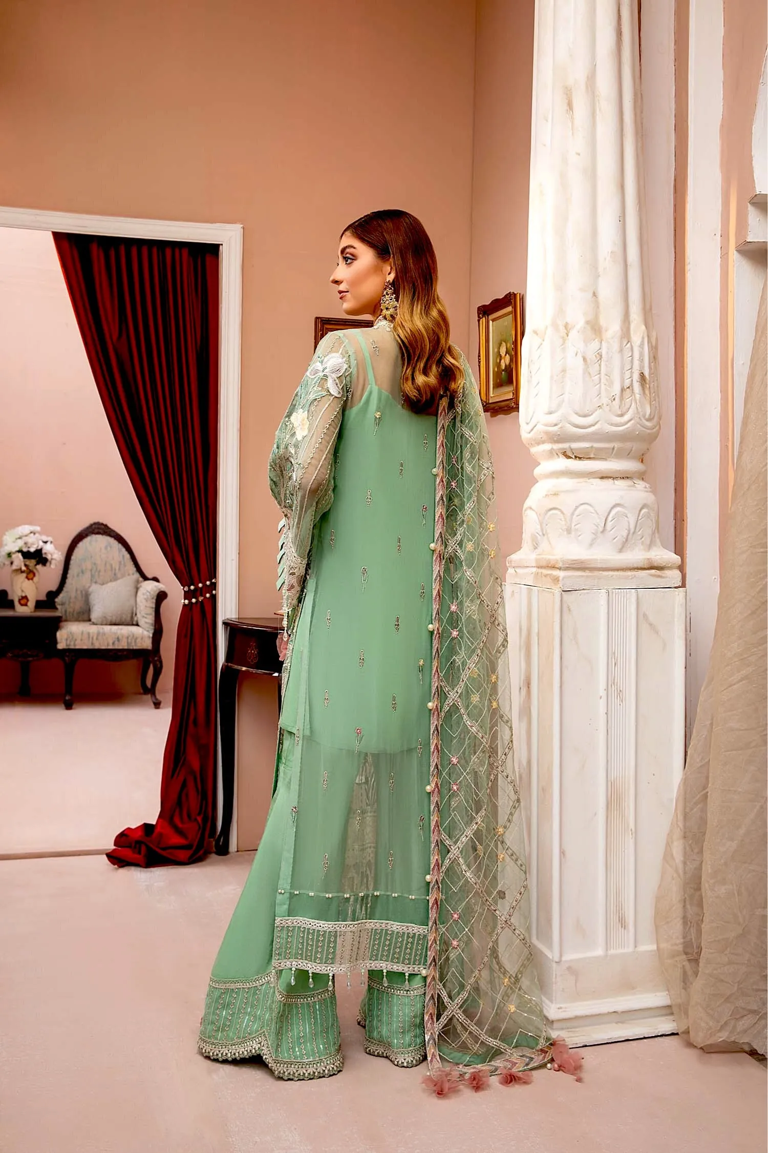 Adan's Libas Luxulia Embroidered Chiffon Collection – Dramatic Thrive