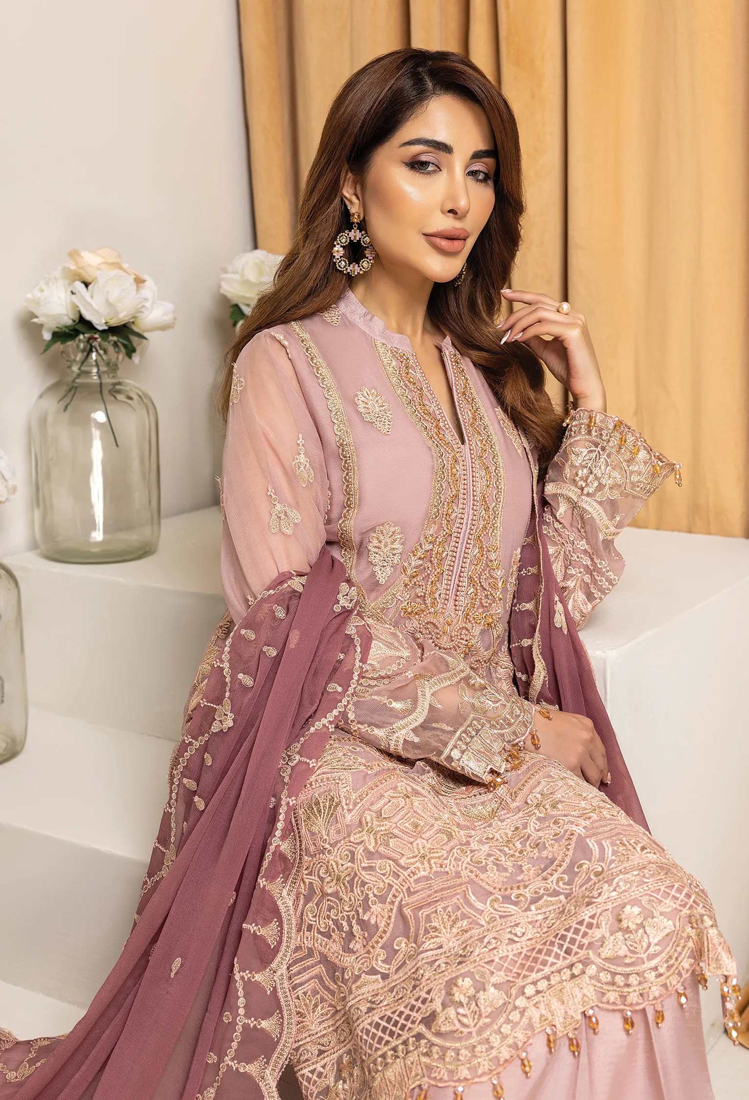 Adan's Libas Wisteria Chiffon Collection – Saina