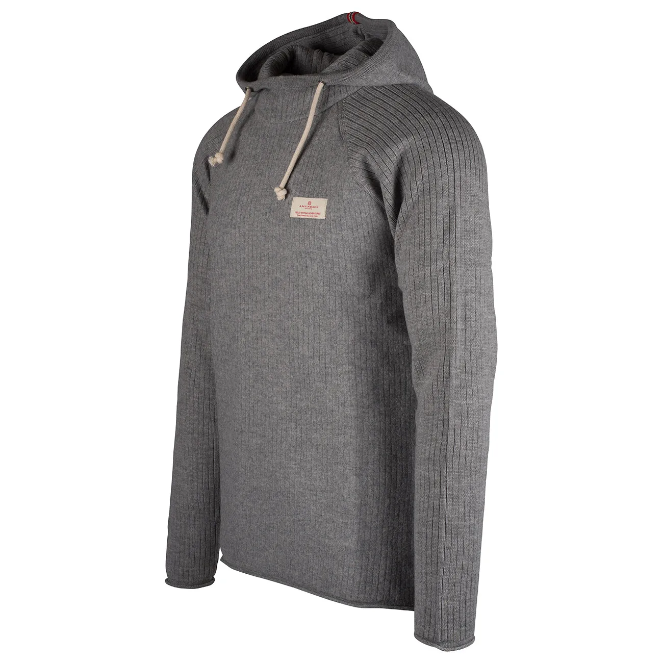 Amundsen Boiled Wool Ribbed Mens Hoodie