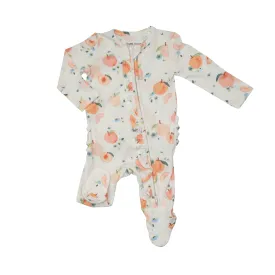 Angel Dear Peaches Ruffle Back 2 Way Zipper Footie