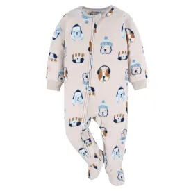 Baby & Toddler Neutral Dogs Footed Fleece Pajamas