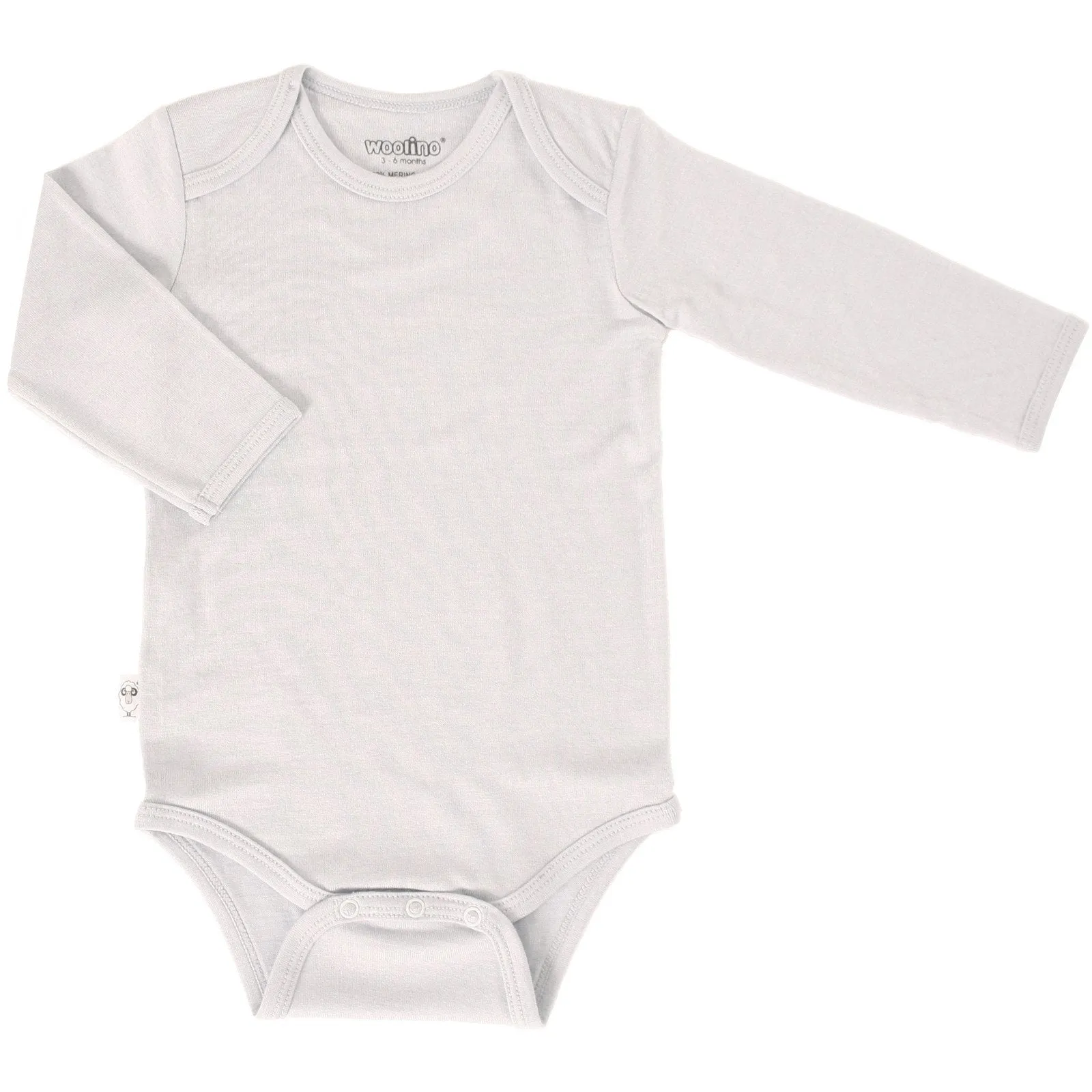 Baby Bodysuit, Long Sleeve, Merino Wool, Beige