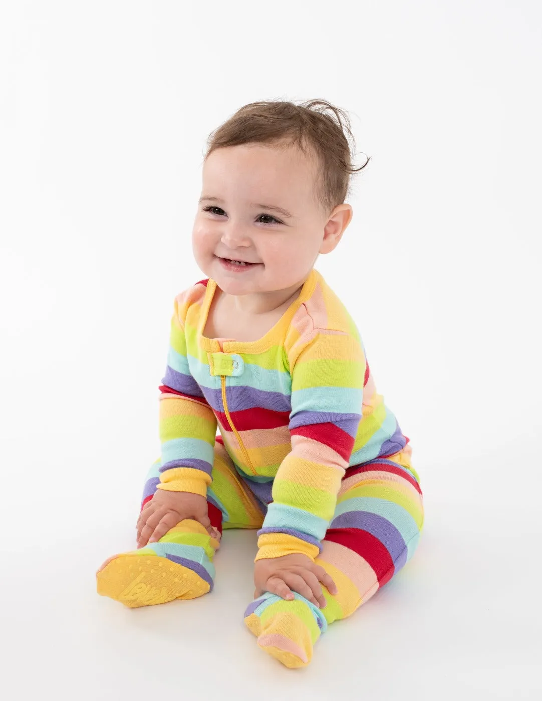 Baby Footed Rainbow Pajamas