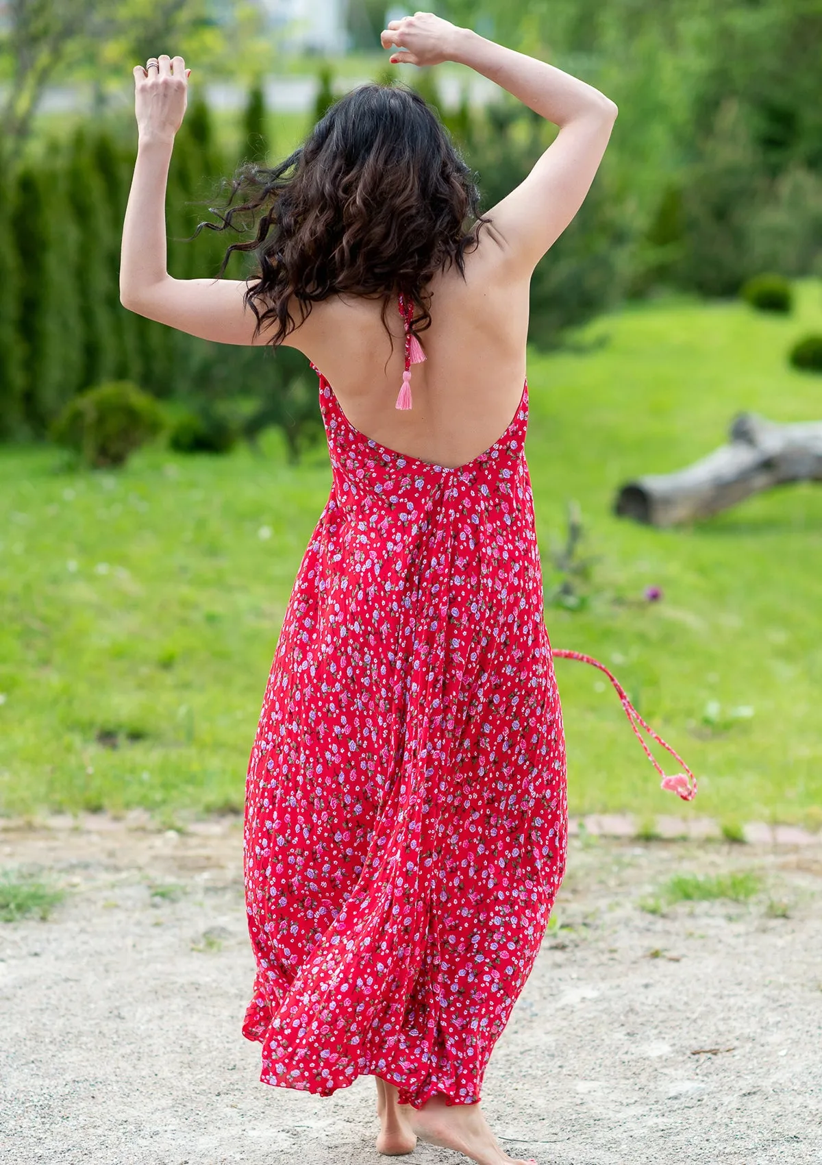 Bianca Red Rose Dress