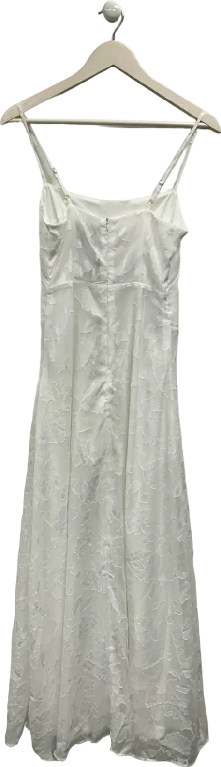 BooHoo White Lace Midi Dress UK 10