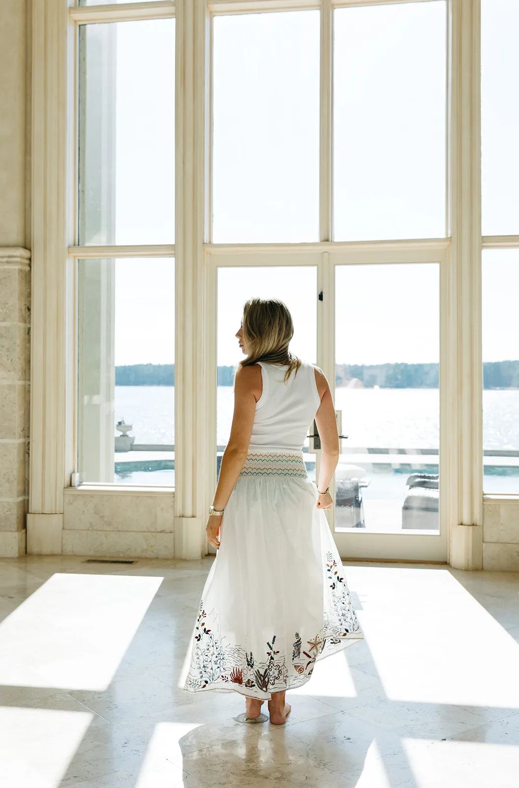 By The Sea Skirt - White