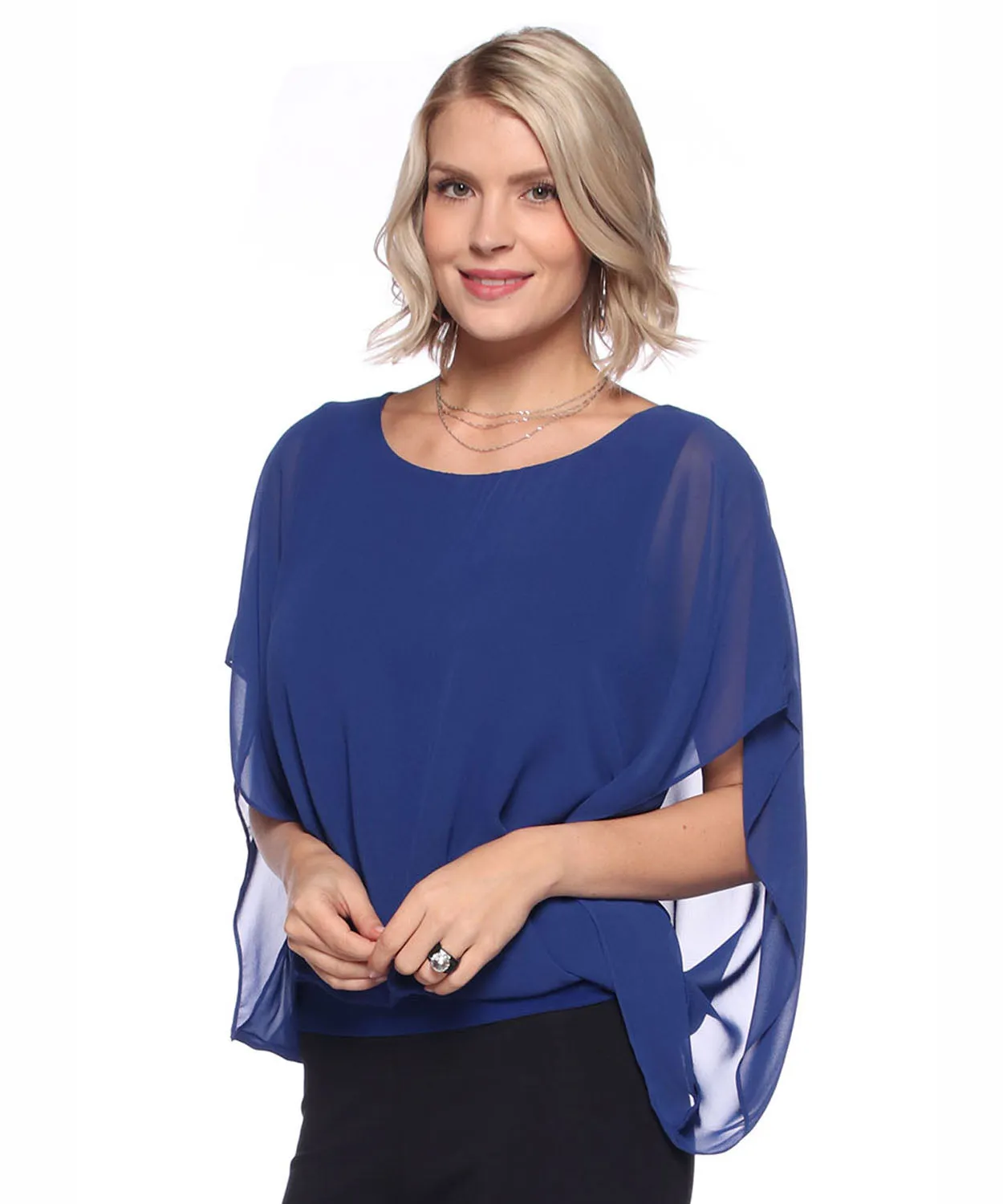 Chiffon Batwing Top