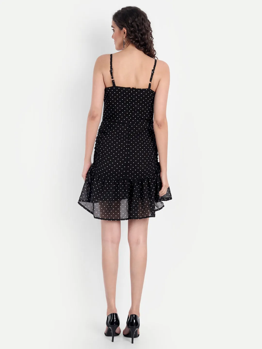 Clara Black  polka dot dress