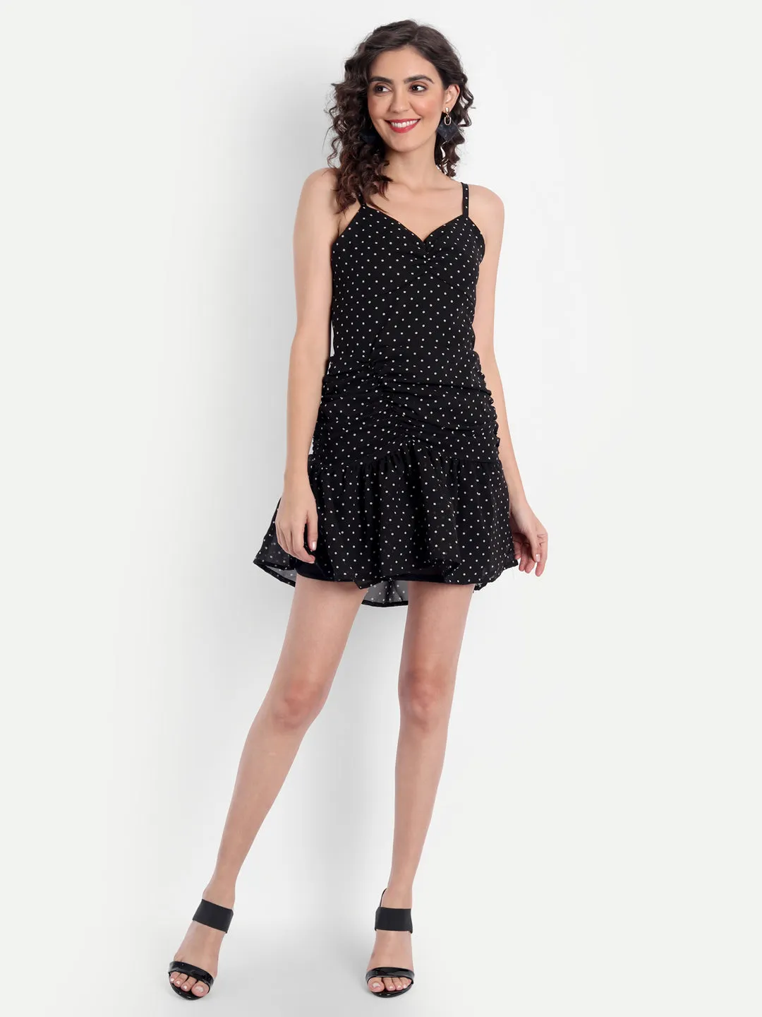 Clara Black  polka dot dress