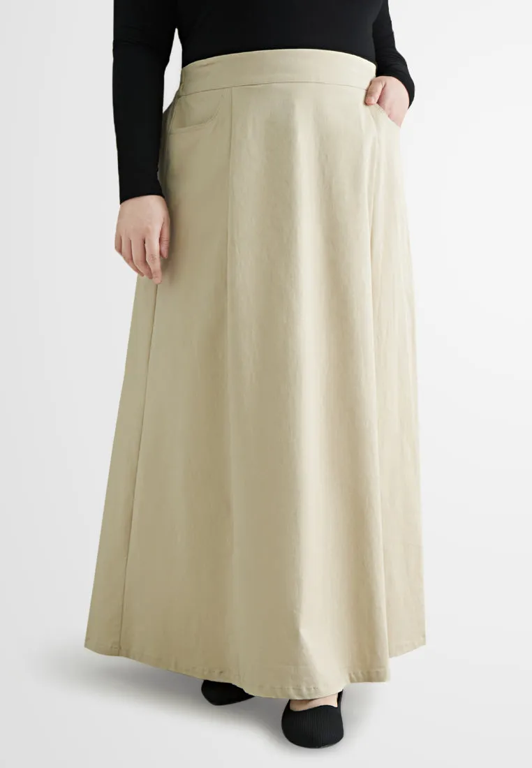 Colette Cotton Stretch A-Line Skirt