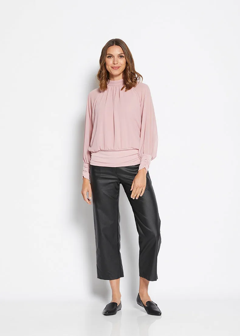 Crawley chiffon billow blouse in Dusty Pink