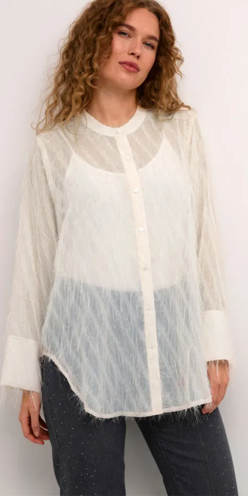 Culture Textural Blouse, cream