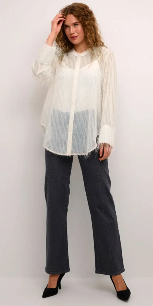 Culture Textural Blouse, cream