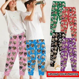 Custom Dog Face Kid's Long Pajama Pants Best Gifts for Children