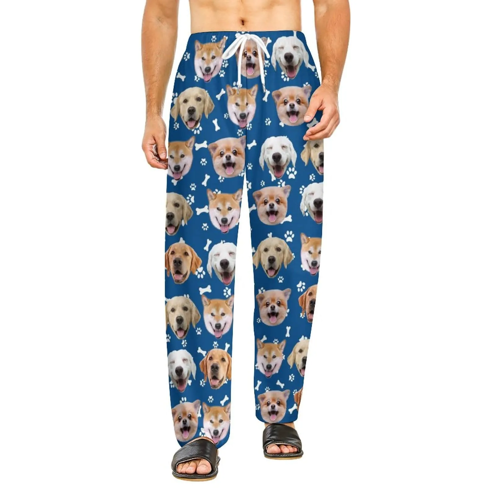 Custom Dog Face Kid's Long Pajama Pants Best Gifts for Children