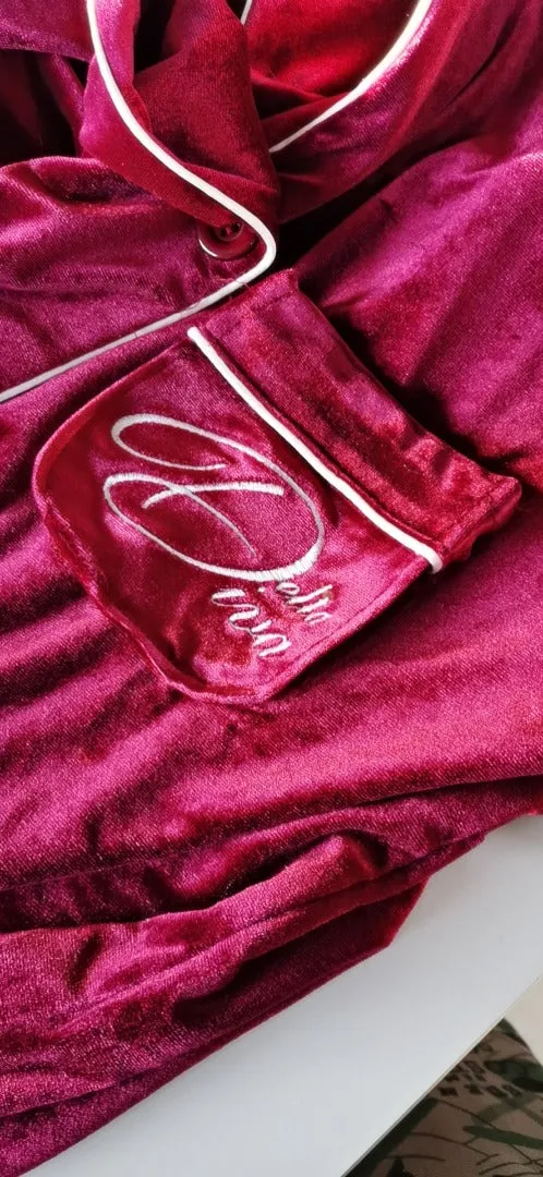 Custom Logo - Women Velvet Pajamas -SALE!