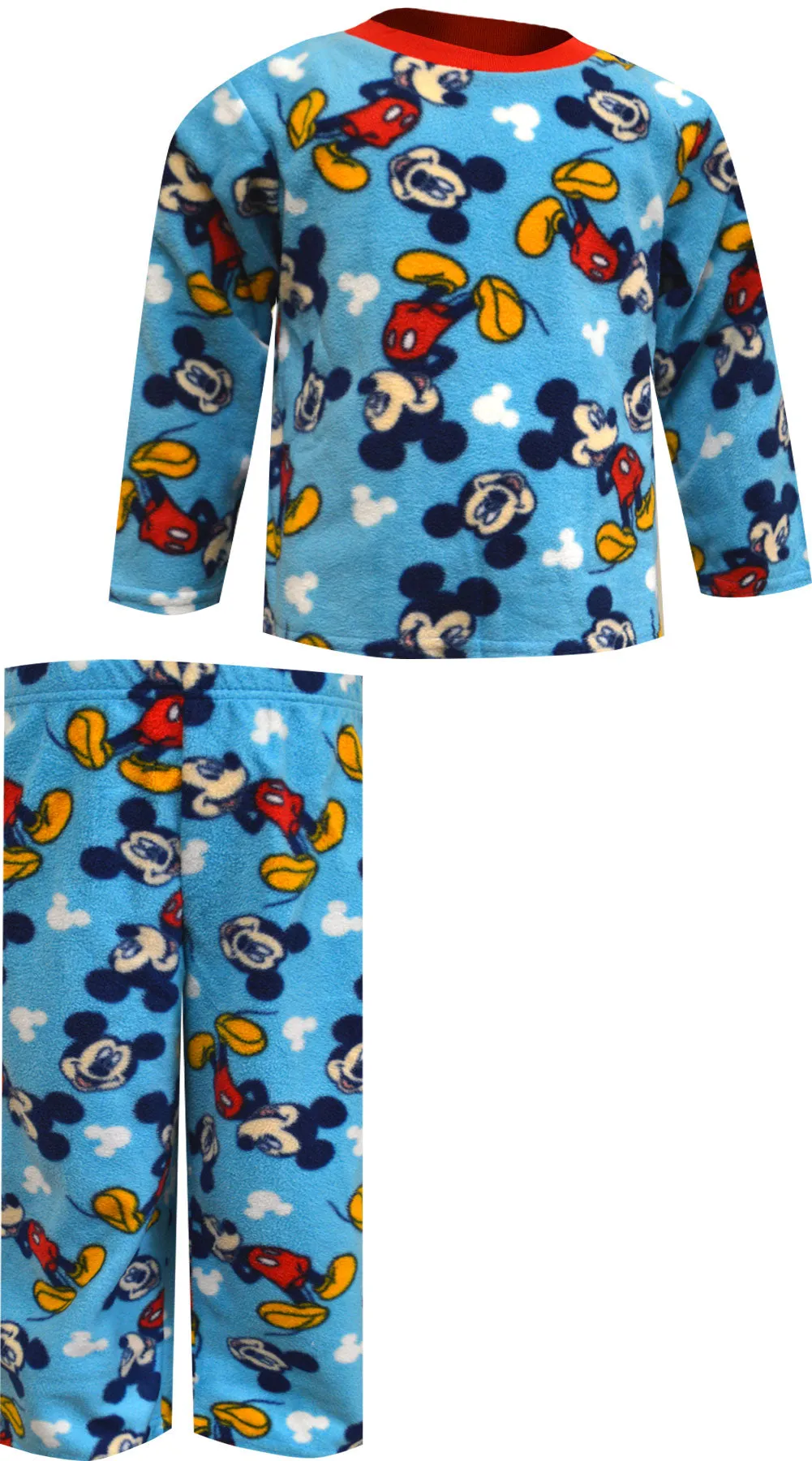 Disney Mickey Mouse Light Blue Fleece Toddler Pajamas