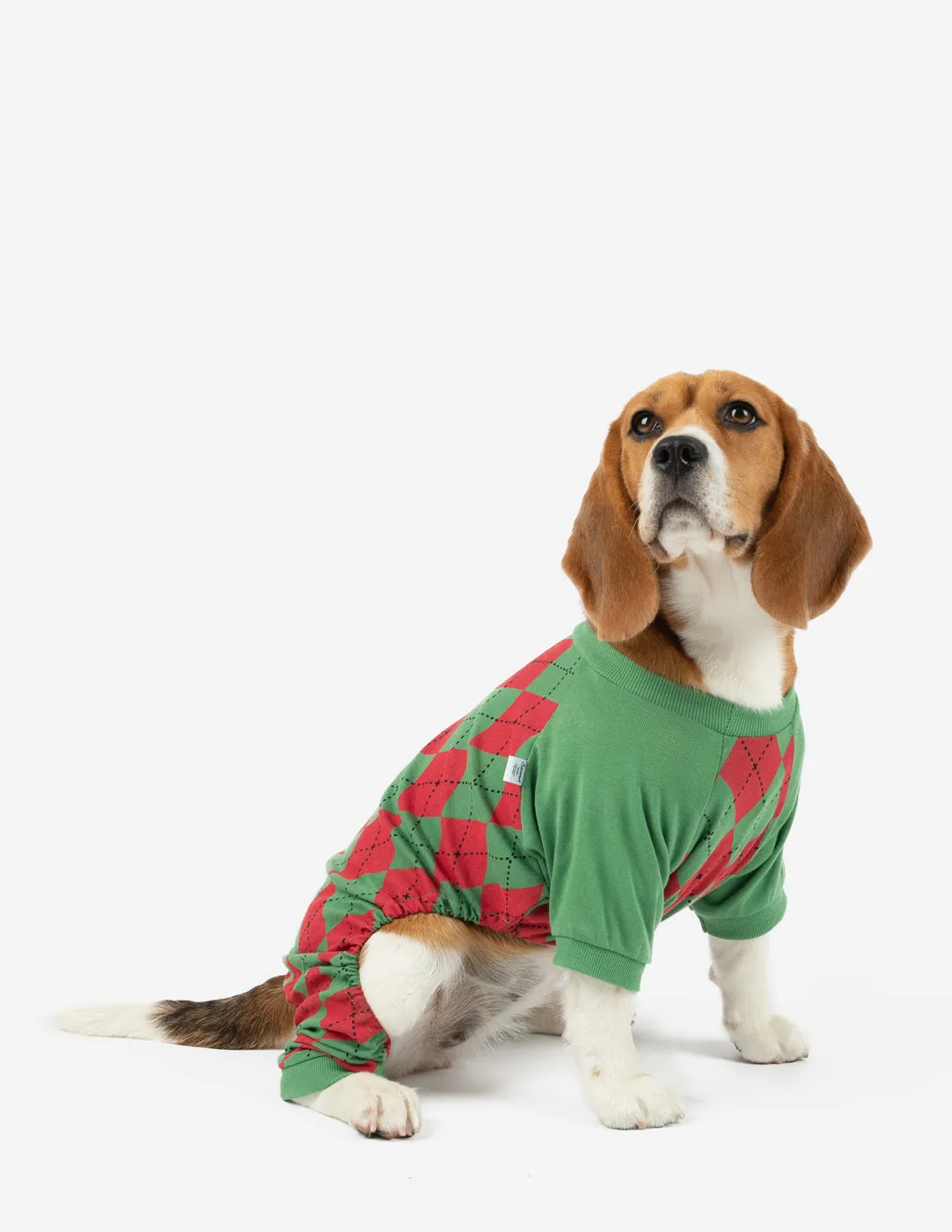 Dog's Argyle Print Pajamas