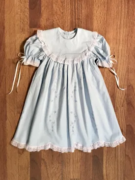 Dress w/Round Collar & Satin Flower Sizes 2T - 4T Style 2274sf7