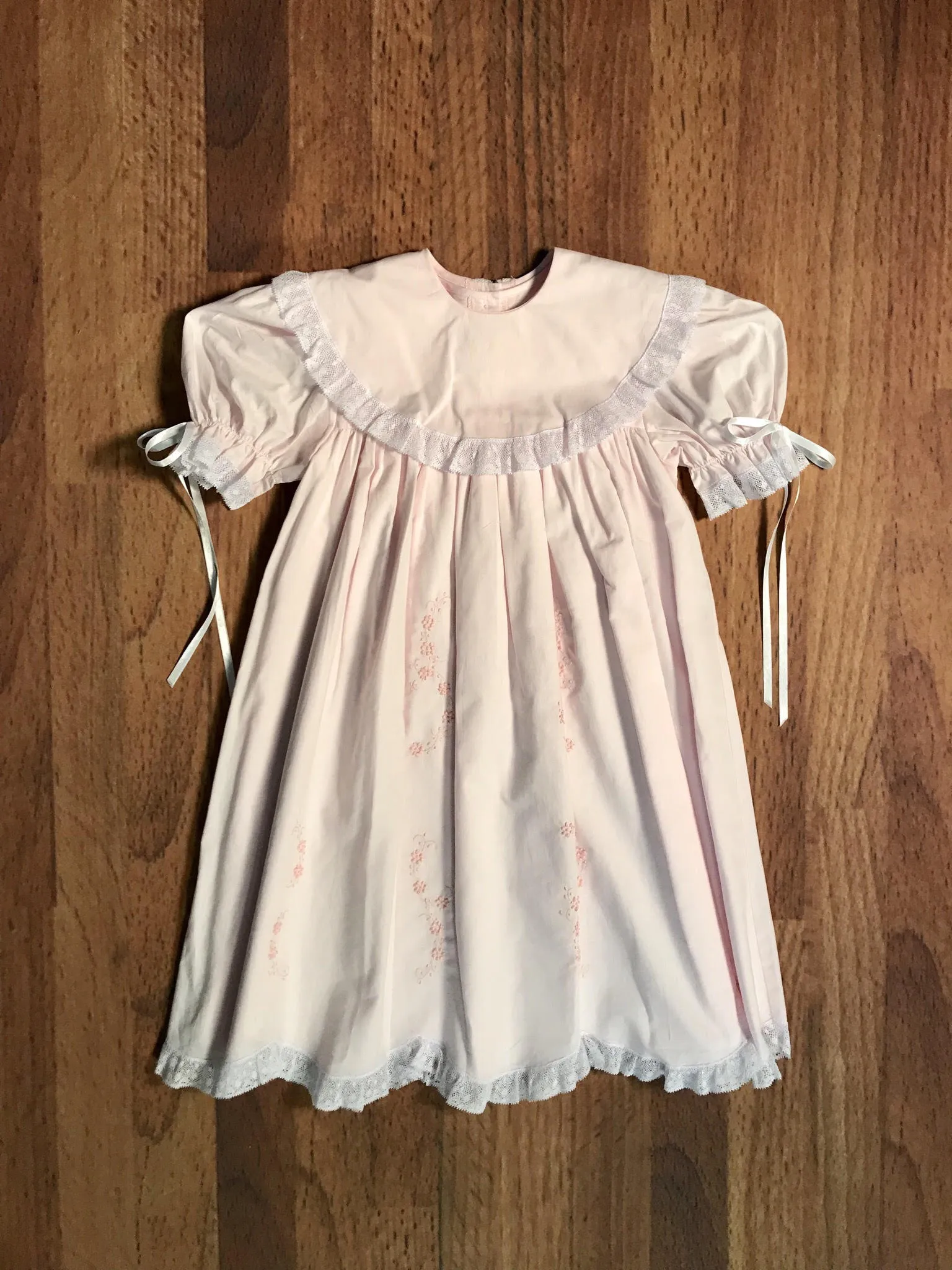 Dress w/Round Collar & Satin Flower Sizes 2T - 4T Style 2274sf7