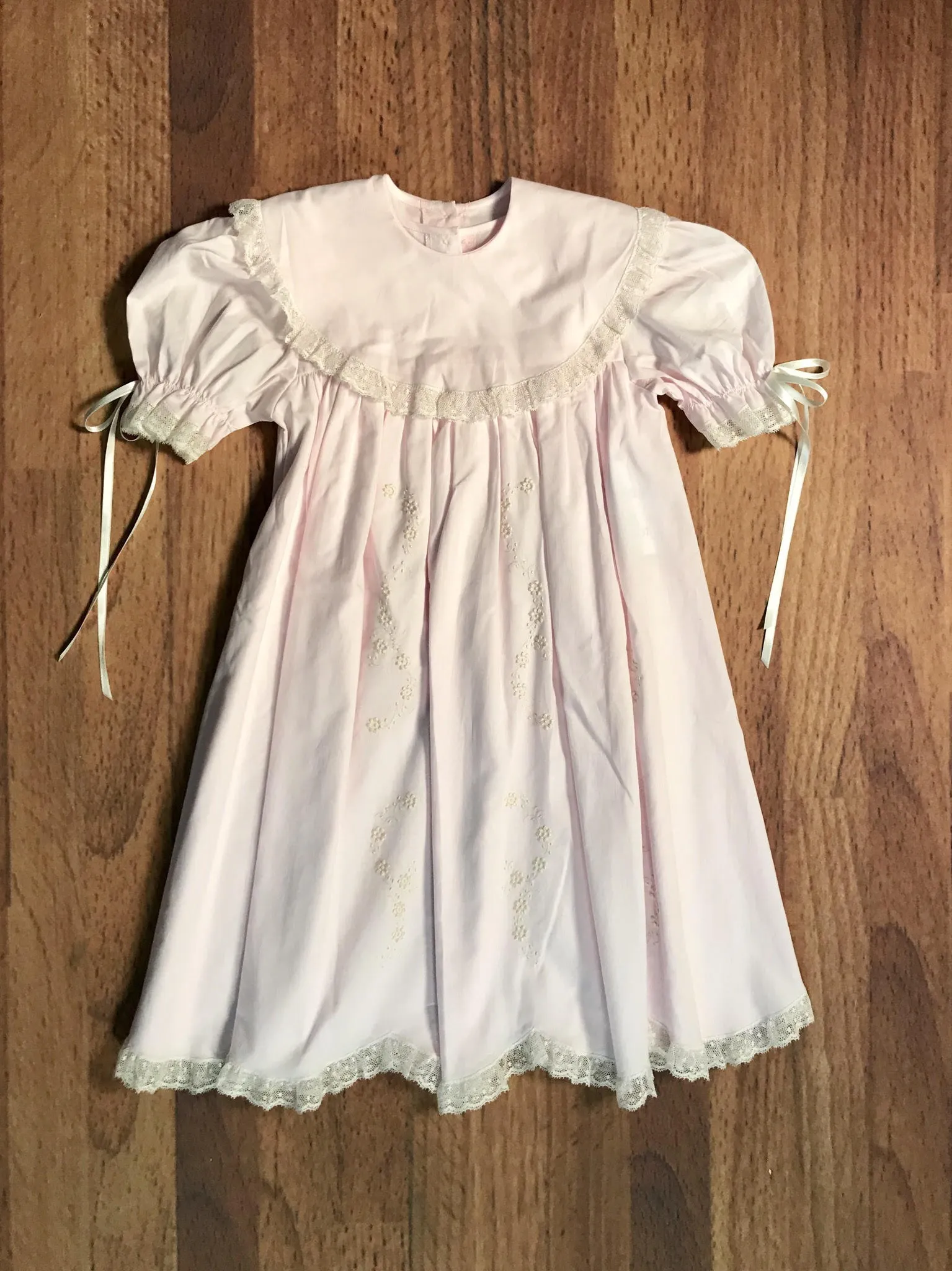 Dress w/Round Collar & Satin Flower Sizes 2T - 4T Style 2274sf7