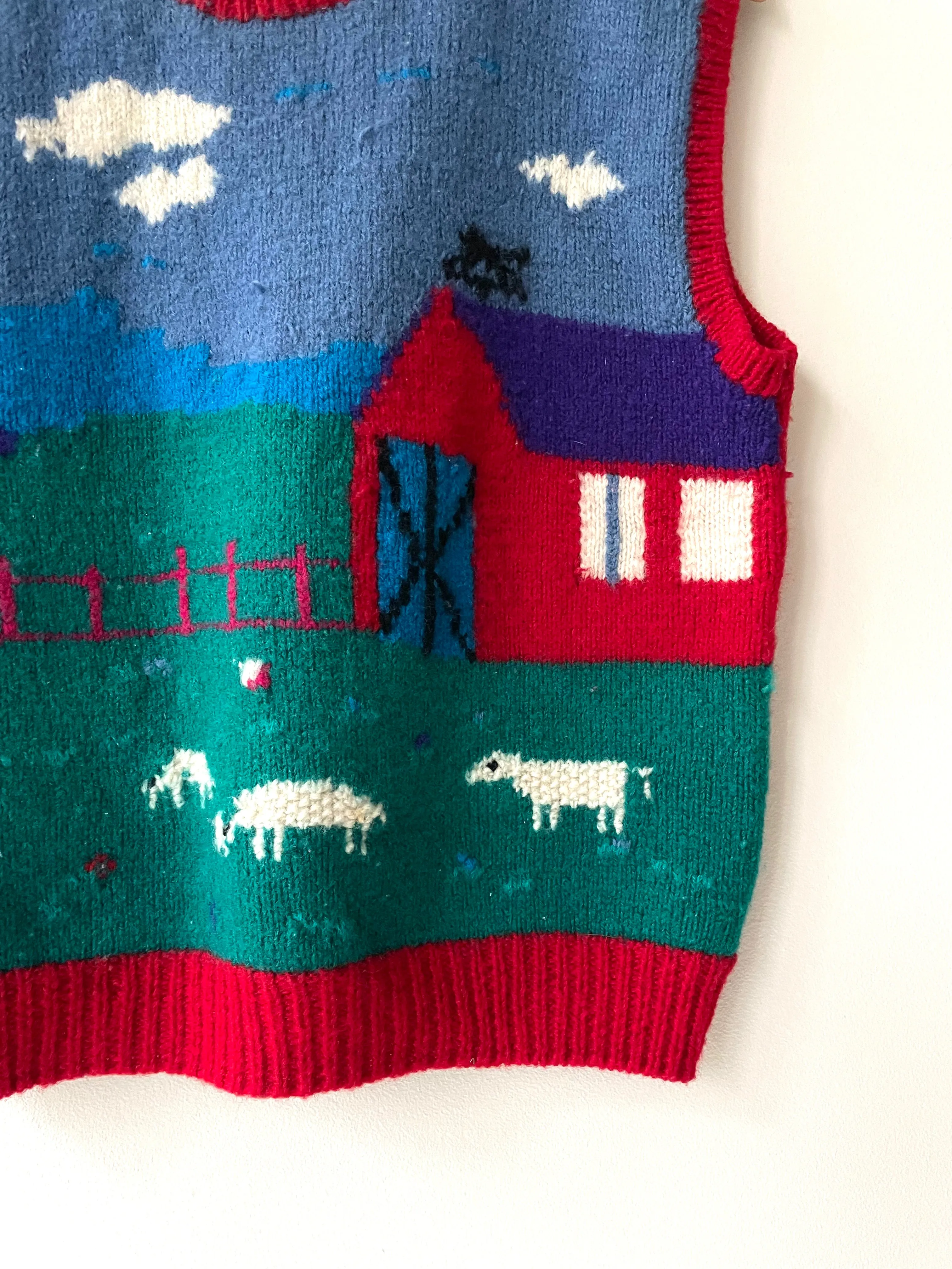 Farmyard Wool Vest | 1980s