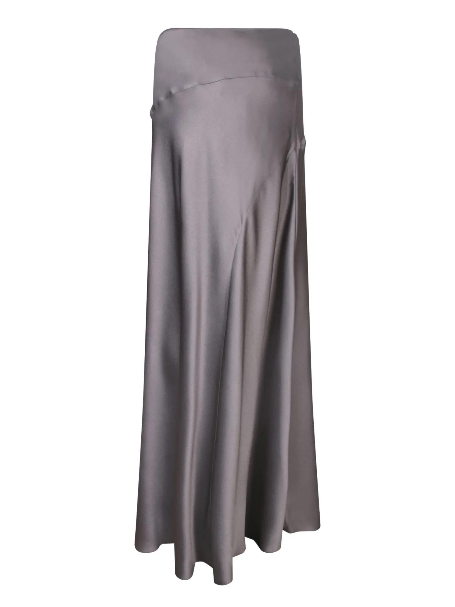 Grey Satin Long Skirt