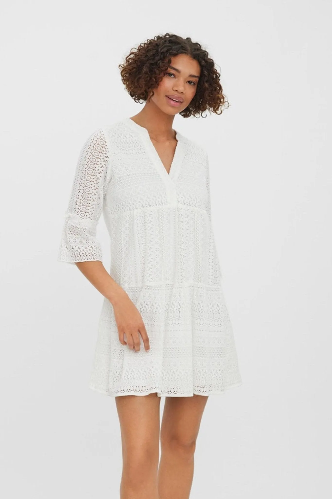 Honey Lace Tunic Dress - Snow White