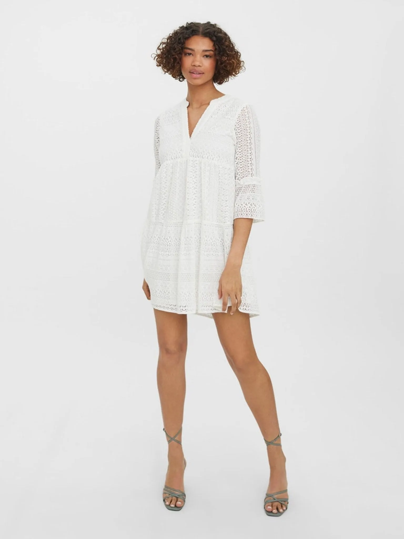 Honey Lace Tunic Dress - Snow White