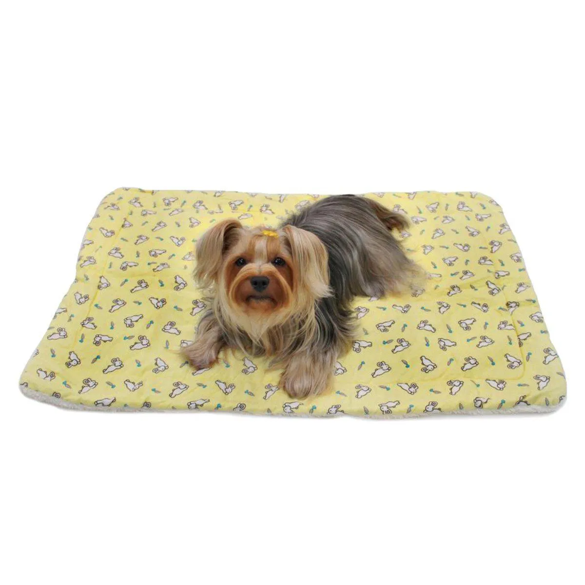 Hopping Bunny Flannel Dog Blanket