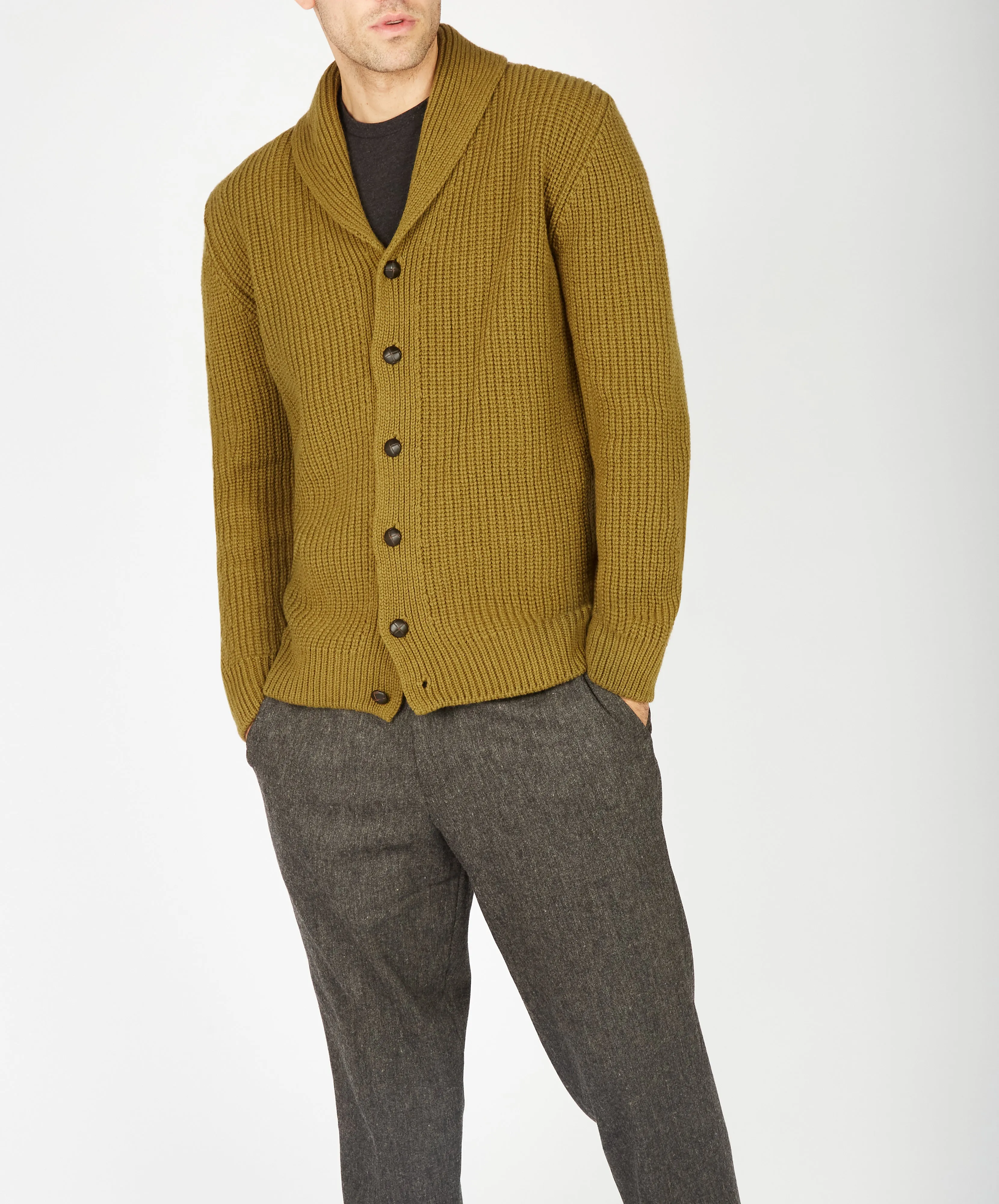 Irish - Luxe Shawl Cardigan - Khaki