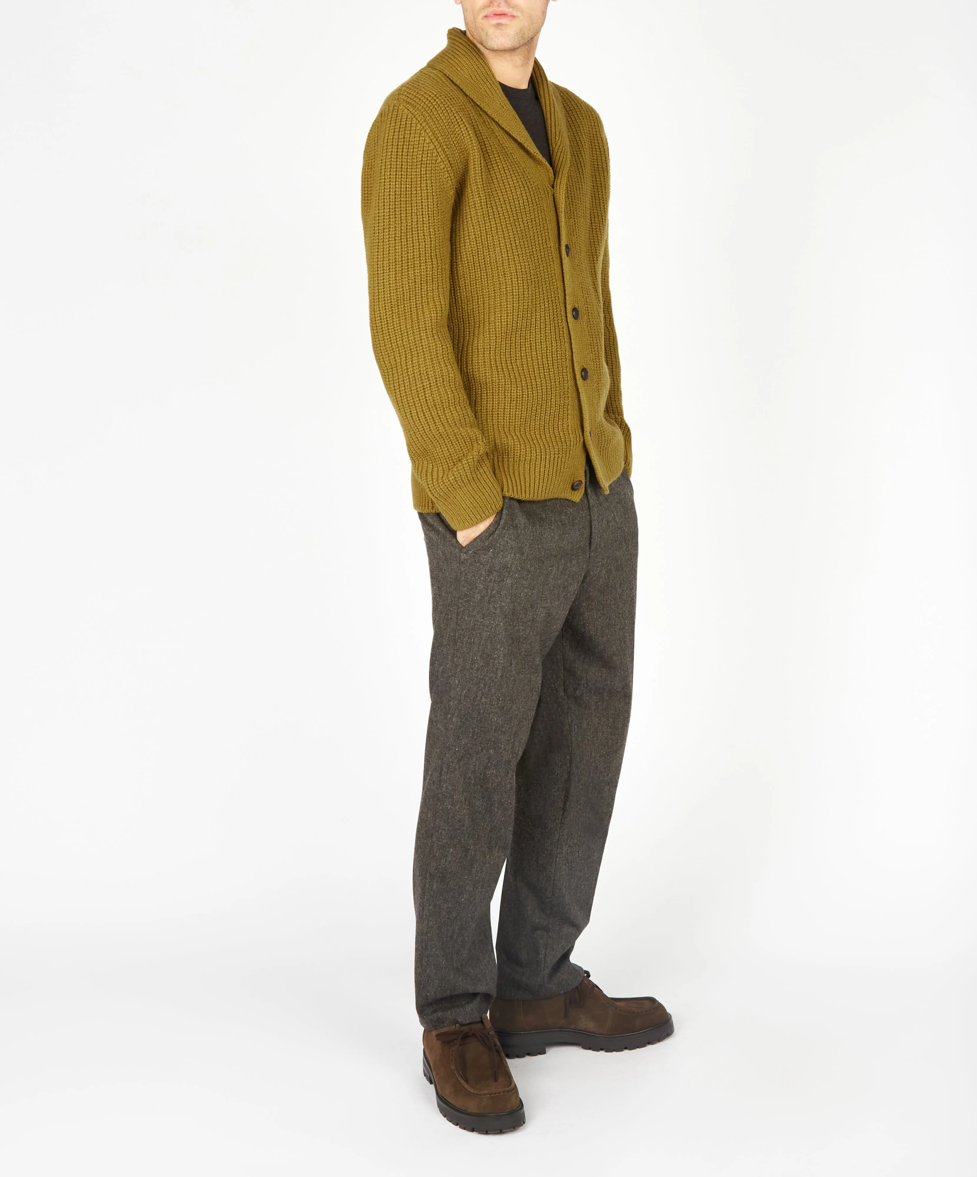 Irish - Luxe Shawl Cardigan - Khaki