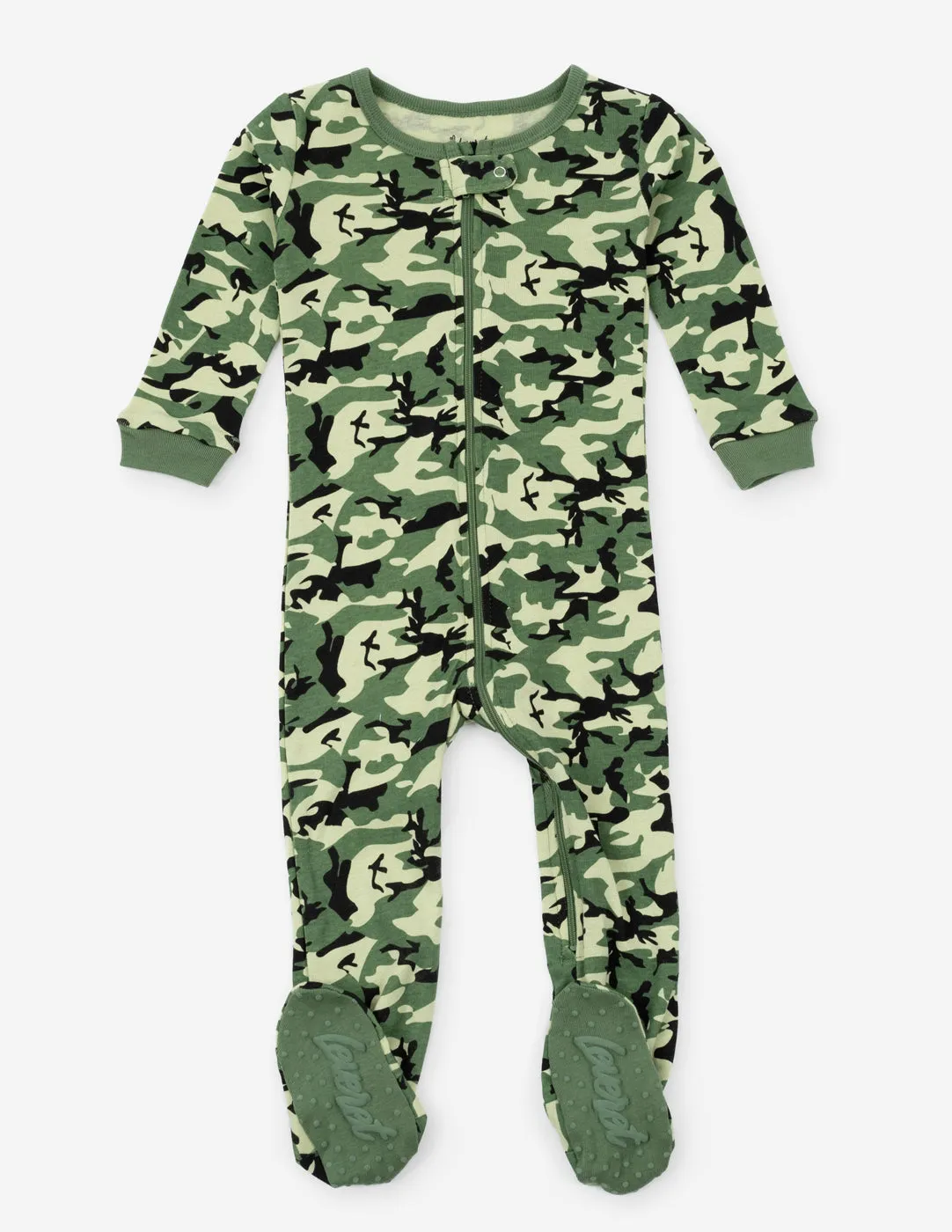 Kids Footed Camouflage Pajamas