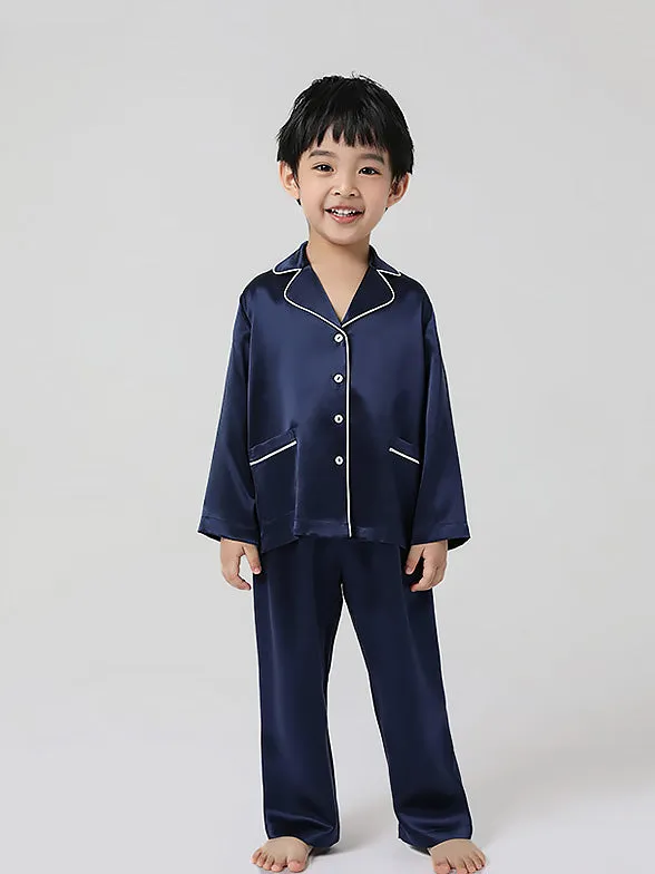 Kids Silk Pajamas Set Boys And Girls Silk Pajamas Set