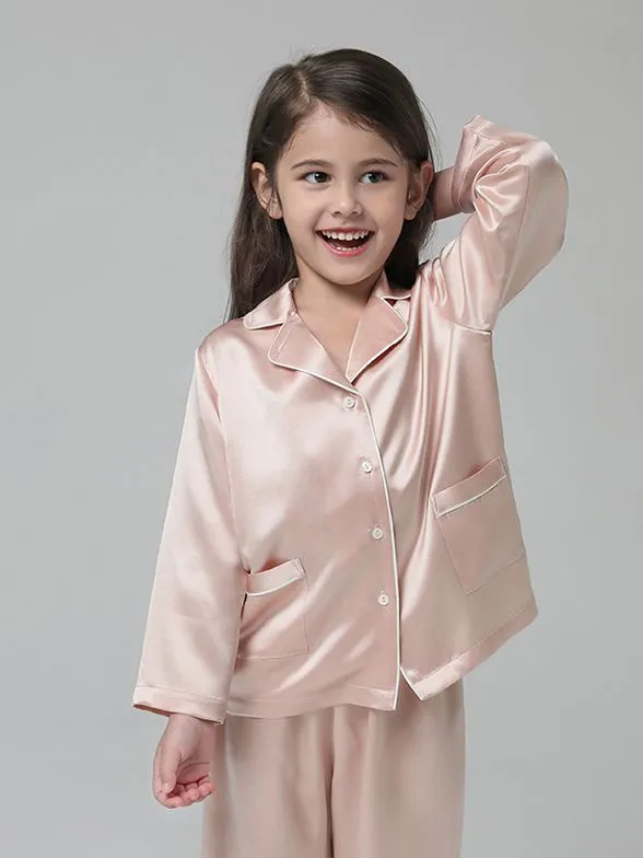 Kids Silk Pajamas Set Boys And Girls Silk Pajamas Set