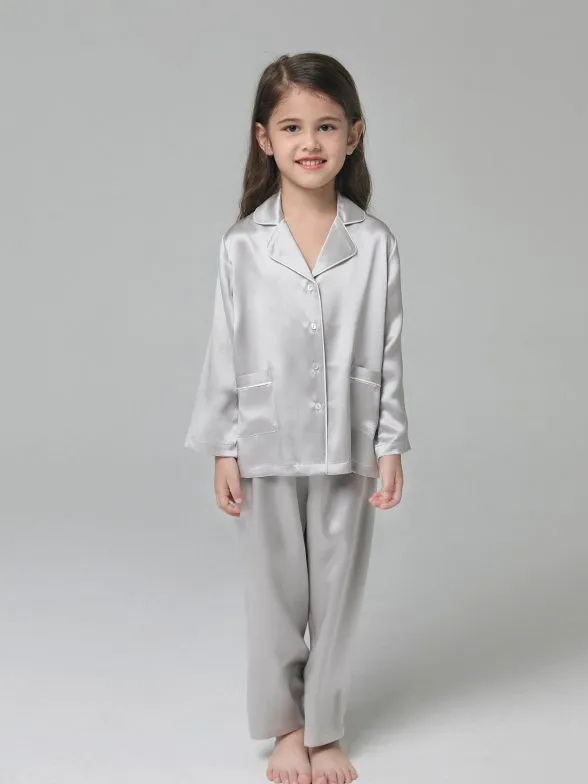 Kids Silk Pajamas Set Boys And Girls Silk Pajamas Set