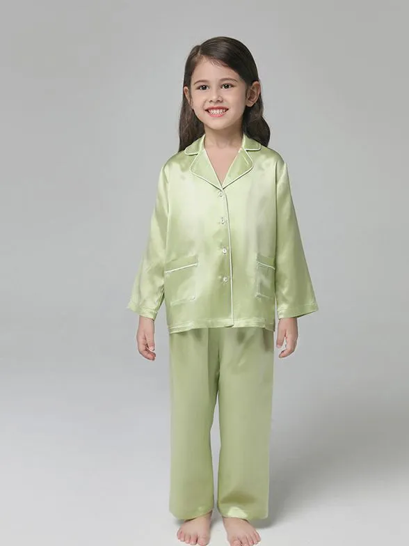 Kids Silk Pajamas Set Boys And Girls Silk Pajamas Set