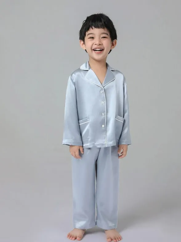 Kids Silk Pajamas Set Boys And Girls Silk Pajamas Set