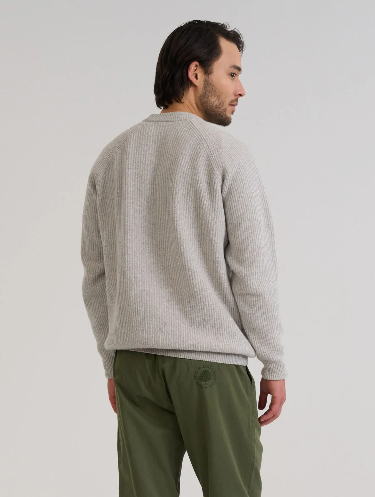 Kuohu Heavy Wool Sweater Marble Grey