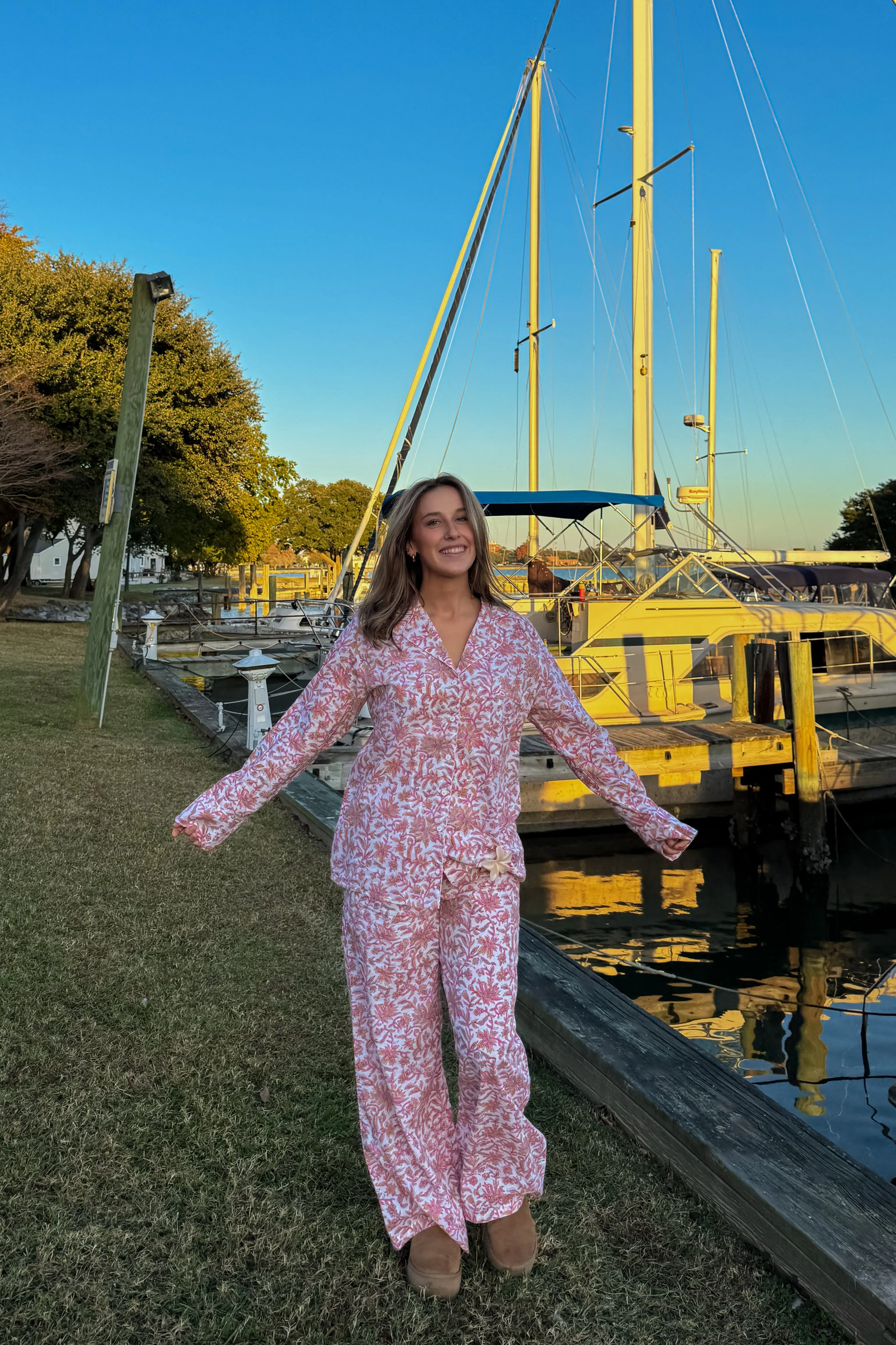 Luna Pajama Set in Pink