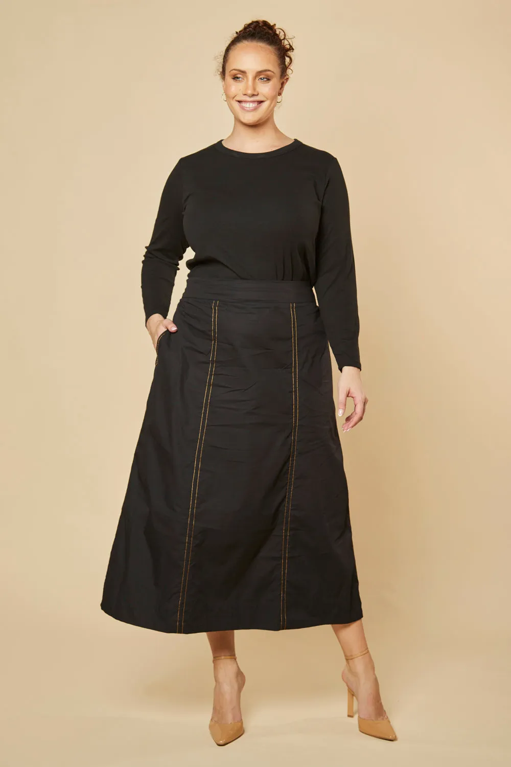 Maddy A-Line Skirt in Tiramisu