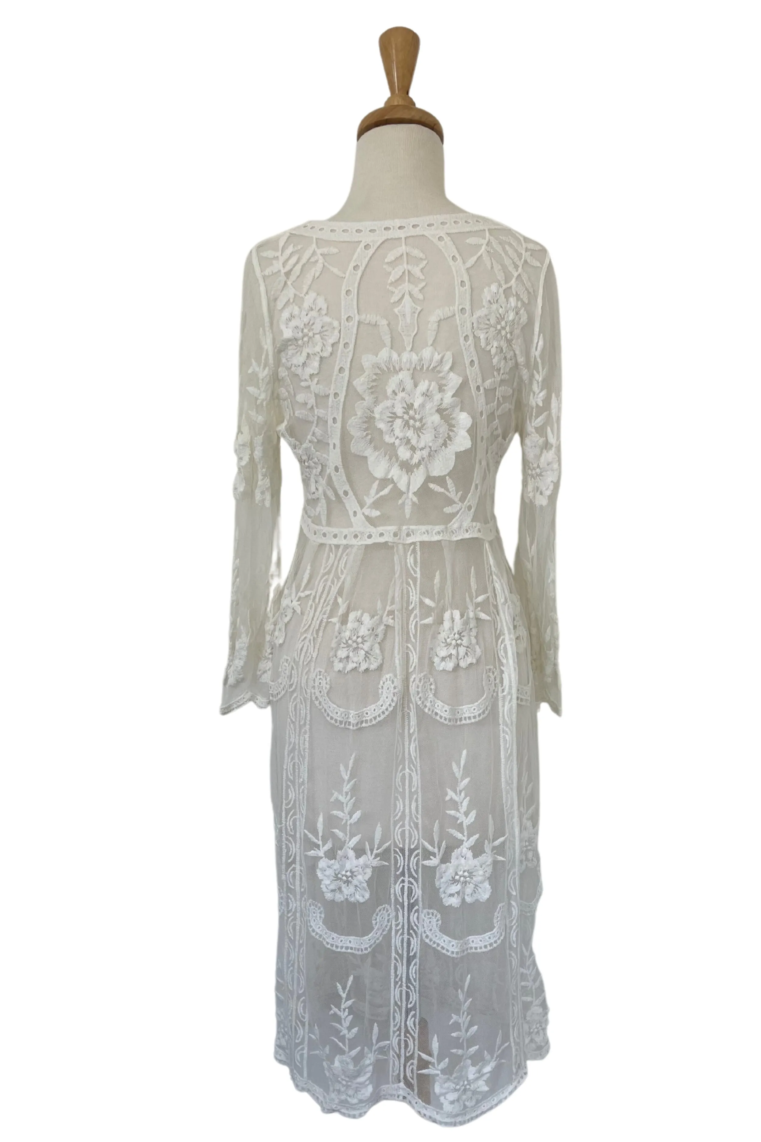 Madeleine Ivory Lace Midi Dress