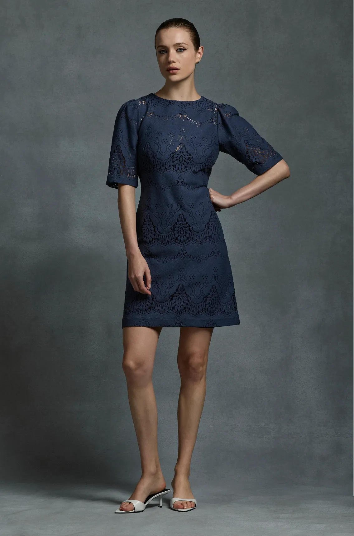 Moss & Spy Chiara Short Dress - Midnight