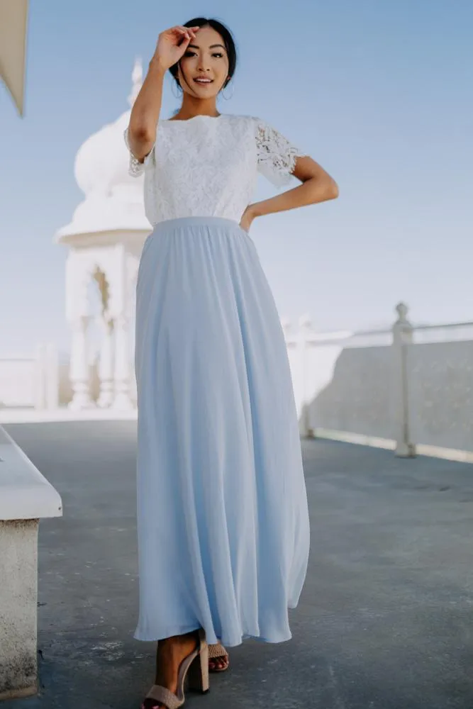 Penelope Maxi Skirt in Blue