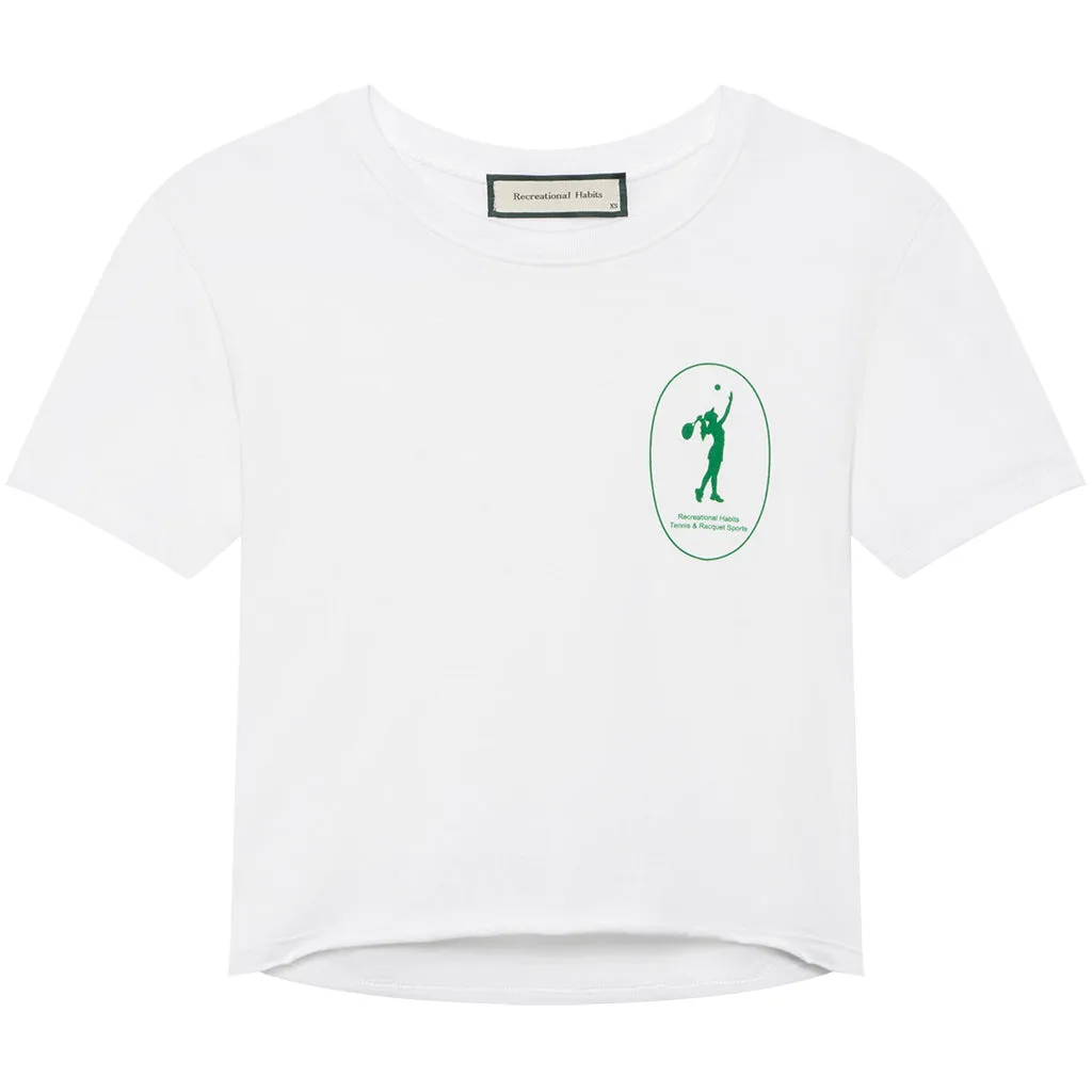 Peng Tennis Serve Cropped Tee in White