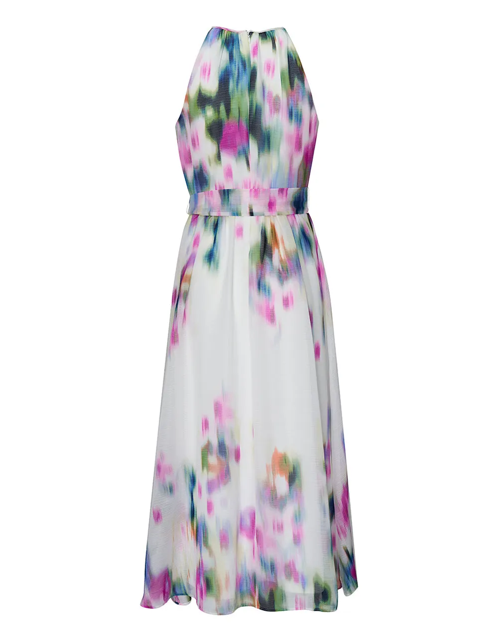 Printed Crinkle Chiffon Halter Dress